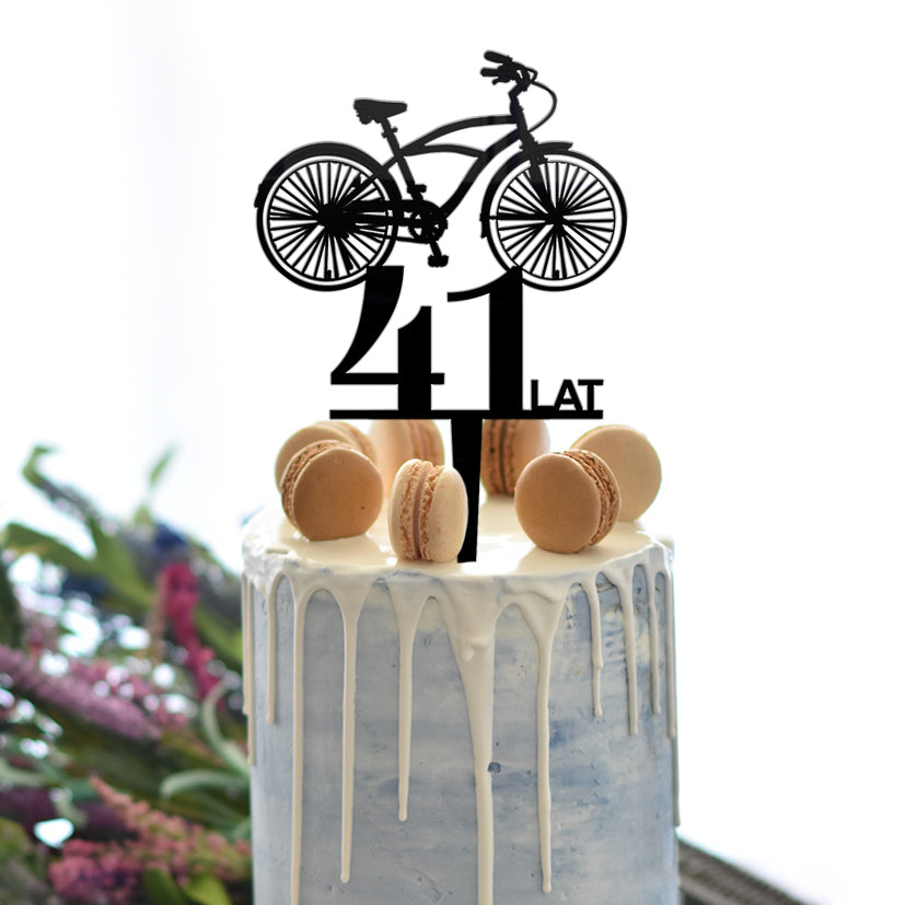 geburtstag mountainbiker Geburtstags-Topper für einen Radfahrer – decoresca