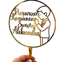 Communion cake topper - made of plexiglass
