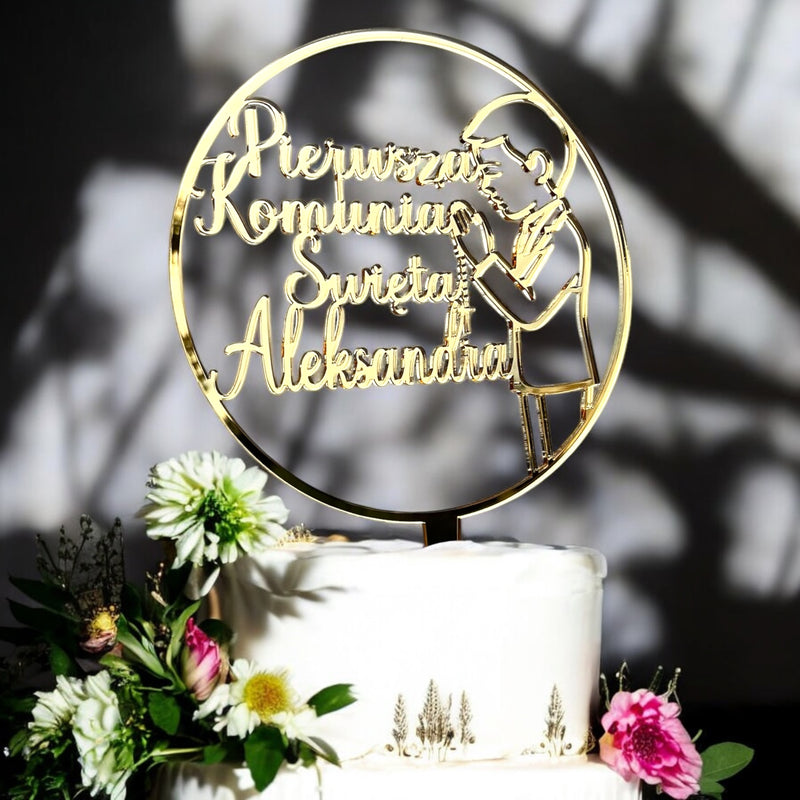 Communion cake topper - made of plexiglass