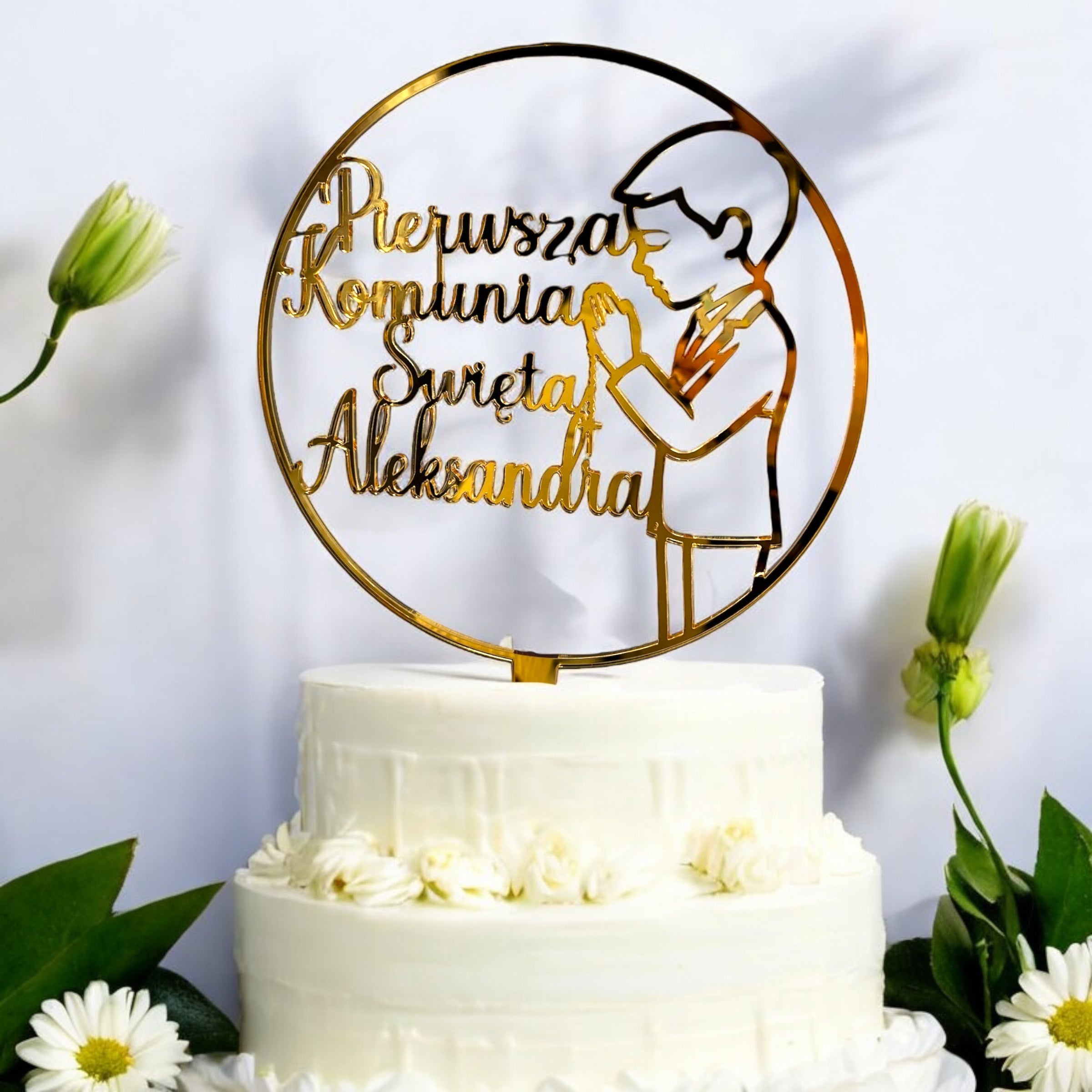 Communion cake topper - made of plexiglass