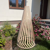 Long wooden lamp