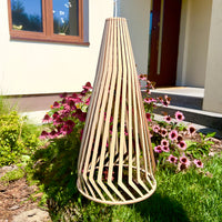 Long wooden lamp