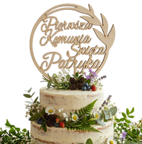 Personalizowany Topper na Tort Komunijny z Imieniem