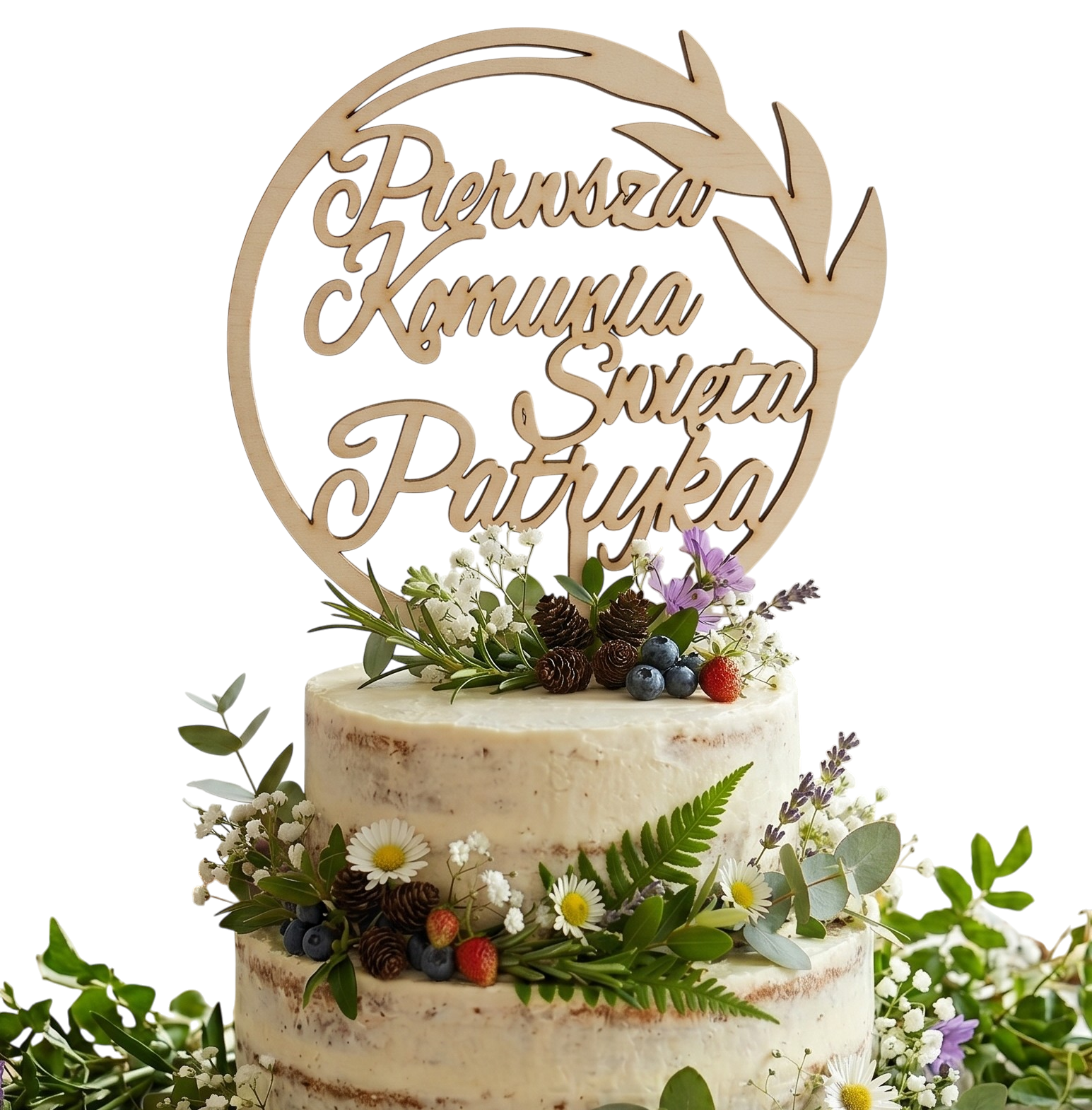 Personalizowany Topper na Tort Komunijny z Imieniem