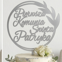 Personalizowany Topper na Tort Komunijny z Imieniem