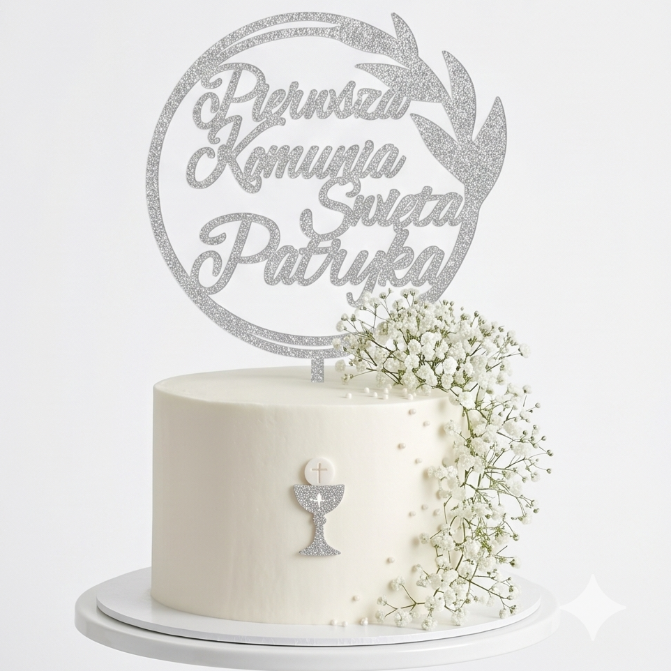 Personalizowany Topper na Tort Komunijny z Imieniem