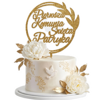 Personalizowany Topper na Tort Komunijny z Imieniem
